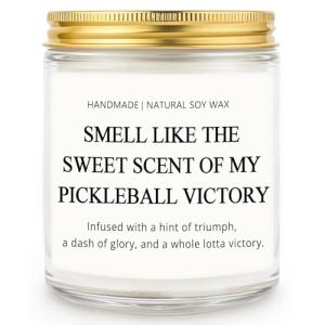 Nanooer Funny Pickleball Gifts for Women & Men - Scented Candle for Pickleball Lovers - Unique Pickle Ball Accessories & Decor-Birthday, Retirement, Christmas Gift Ideas for Players (7oz)