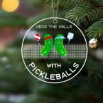 Pickleball Ornament, Pickle Ball Ornaments for Christmas Tree, Acrylic Sports Ornaments, Funny Pickleball Gifts for Women Men, Pickle Lover Gifts