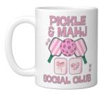 Pickle and Mahj Mahjong and pickleball social club mah jong Ceramic Mug, White