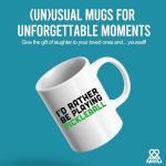 I’d Rather Be Playing Pickleball Sports Player Pickleball Gifts for Men Women Pickle Ball Lovers Dad Mom Husband Wife Sister Brother Coworker Friend Ceramic Mug 11 oz White