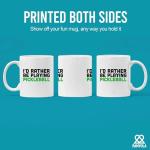 I’d Rather Be Playing Pickleball Sports Player Pickleball Gifts for Men Women Pickle Ball Lovers Dad Mom Husband Wife Sister Brother Coworker Friend Ceramic Mug 11 oz White