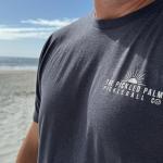 Court & Coast Short Sleeve Soft Pickleball Shirt – Butter-Washed Cotton Blend, Heathered Gray - Small