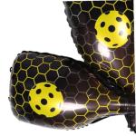 JOINPAYA 10pcs Yellow Foil Pickleball Racket and Ball Shaped Balloons for Sports Party Decorations Birthday Shower Supplies
