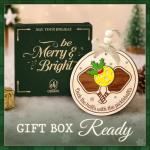 CHOANG Pickleball Christmas Ornament - Funny Wood Holiday Decor for Pickleball Lovers, Paddle and Ball Tree Hanging Gift for Player, Coach, or Team - Sports Xmas Keepsake, 2 Layer Wood