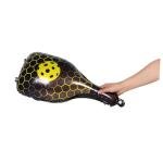 BRIGHTFUFU 10pcs Pickleball Racket and Ball Foil Balloons, Yellow Sports Party Decorations and Adults, Inflatable Jumbo Balloons for Pickleball Birthday and Theme Party Supplies