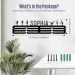 Personalized Medal Hanger Display Customized Custom Medal Holder Organizer for Wall Mount Customizable Sports Gifts for Dance Gymnastics Running Football Soccer Pickleball Baseball (Dance)