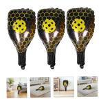 BRIGHTFUFU 10pcs Pickleball Racket and Ball Foil Balloons, Yellow Sports Party Decorations and Adults, Inflatable Jumbo Balloons for Pickleball Birthday and Theme Party Supplies