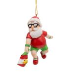 Santa Claus Playing Pickleball Christmas Tree Ornament