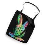 Easter Bunny Pickleball Colorful Paint Drip Tote Bag