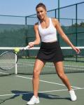 Stelle Women Skort High Waisted Tennis Skirt with Pockets Mini A Line Casual Skirts for Athletic Golf Pickleball (Black,S)