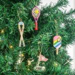 Mrchtmas Christmas Pickleball Paddles Ornaments, Christmas Tree Ornament, Hanging Ornaments Pickleball Ornament Gifts for Sisters Mom Grandparent Women Men