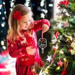 Abilat Acrylic Pickleball Paddle Ornaments - Christmas Tree Wreath Hanging Decorations, Xmas Holiday New Year Gifts for Pickleball Lovers