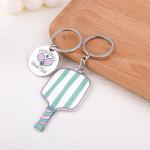 Sudaporn Pickleball Keychain Set for 2 Cute Pickleball Paddle Key Ring for Team Coach Christmas Xmas Gifts Sports Keyring for Boys Girls Cheerleaders Backpack Wallet Accessories