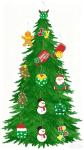 Pickleball Christmas Tree Ornaments, 12-Piece Wooden Set – Approx 8cm Festive Charm