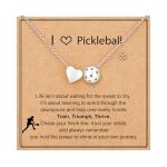 ESPVO Pickleball Necklace Gifts for Girls Stuff Accessories Sports Jewelry Ages 8-12 12-14 Teen Girl Team Women Mom Coach Player Items Things