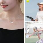 ESPVO Pickleball Necklace Gifts for Girls Stuff Accessories Sports Jewelry Ages 8-12 12-14 Teen Girl Team Women Mom Coach Player Items Things