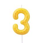 Fukaisu Pickleball Number Candle, Sport Theme Birthday Candle Pickleball Cake Topper Ball Theme Party Decorations for Birthday Game Day Celebration (Number 3)