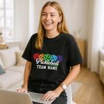 KAINSY Custom Pickleball Team T-Shirt – Personalized Name & Colorful Ball Design – Matching Team Shirts for Tournaments, Clubs, Groups & Pickleball Lovers