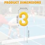 Fukaisu Pickleball Number Candle, Sport Theme Birthday Candle Pickleball Cake Topper Ball Theme Party Decorations for Birthday Game Day Celebration (Number 3)