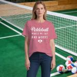 Cutesong Pickleball Shirt for Women Pickleball Player T-Shirt Funny Sports Lover Short Sleeve Pink