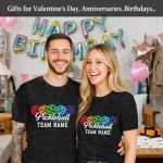 KAINSY Custom Pickleball Team T-Shirt – Personalized Name & Colorful Ball Design – Matching Team Shirts for Tournaments, Clubs, Groups & Pickleball Lovers