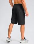 G Gradual Men's Athletic Shorts with Pockets 9" / 11" Long Basketball Shorts Lightweight Quick Dry Gym Workout Shorts for Men(Black,XXXL)