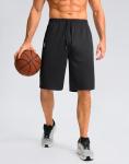 G Gradual Men's Athletic Shorts with Pockets 9" / 11" Long Basketball Shorts Lightweight Quick Dry Gym Workout Shorts for Men(Black,XXXL)