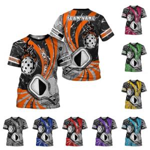 Suseaz Personalized Pickleball 3D T-Shirt Men Women Gifts Pickleball Jersey Shirt Short Sleeve Tee Sport Fit Clothing Outfits (Polyester, PkB2)