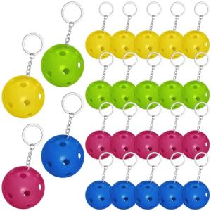 ADGJMPSV 24 PCS Pickleball Keychain,Novelty Fun Unique Gifts for Women,Men & Pickleball Lovers - Bulk Party Favors & Team Accessories