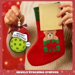 MAPDTWO Pickleball Ornament 2025 - Pickleball Gifts - Pickle Ball Ornaments for Christmas Tree - Funny Pickleballs Sports Gifts for Women, Men, Lovers, Players - 2 Layered Wood Christmas Ornament