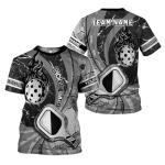 Suseaz Personalized Pickleball 3D T-Shirt Men Women Gifts Pickleball Jersey Shirt Short Sleeve Tee Sport Fit Clothing Outfits (Polyester, PkB2)