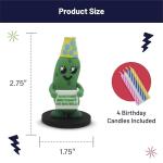 GOOFBALLS Funny Birthday Candle Holder – Humorous Party Decoration & Gag Gift – Quirky Cake Topper for Adults & Friends - Pickle