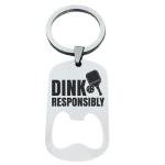 Infinity Collection Pickleball Keychain, Pickleball Gift, Stainless Steel Pickelball Dink Responsibly Bottle Opener Gift, Pickleball Player Gifts (Dink Responsibly)