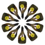 Toddmomy 10pcs Yellow Pickleball Paddle Foil Balloons Sports Themed Party Decorations for Birthday and Shower Supplies