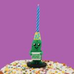 GOOFBALLS Funny Birthday Candle Holder – Humorous Party Decoration & Gag Gift – Quirky Cake Topper for Adults & Friends - Pickle