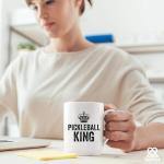 Pickleball King Pickleball Gifts for Man Husband Dad Grandpa Boyfriend From Wife Mom Grandma Aunt Girlfriend Gifts For Pickleball Lovers Players Ceramic Mug 11 oz White
