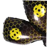 Toddmomy 10pcs Yellow Pickleball Paddle Foil Balloons Sports Themed Party Decorations for Birthday and Shower Supplies