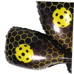 LALAFINA 10pcs Pickleball Rackets Foil Balloons Yellow Sports Theme Party Decorations for Men Women Birthday Party Supplies