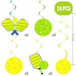 24Pcs Pickleball Hanging Swirls Pickleball Party Decoration Pickleball Theme Party Decorations Sport Party Ceiling Streamers for Pickleball Player Birthday Party Baby Shower Supplies