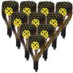 Beaupretty 10pcs Foil Pickleball Racket Balloons Yellow Sports Themed Party Decorations for Birthday Shower Supplies