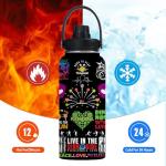 Xtmunole Pickleball Water Bottle 32oz Stainless Steel Tumbler Insulated Bottles For Men Women Pickleball Gifts For Pickleball Lover Player Fan Coach