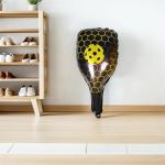 Toddmomy 10pcs Yellow Pickleball Paddle Foil Balloons Sports Themed Party Decorations for Birthday and Shower Supplies