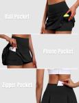 JoyGirl Womens Tennis Skirt with Shorts Pleated Golf Skirt High Waist Pickleball Skirts Athletic Skorts with Pockets (Black,Small)