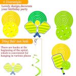 24Pcs Pickleball Hanging Swirls Pickleball Party Decoration Pickleball Theme Party Decorations Sport Party Ceiling Streamers for Pickleball Player Birthday Party Baby Shower Supplies