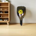 Beaupretty 10pcs Foil Pickleball Racket Balloons Yellow Sports Themed Party Decorations for Birthday Shower Supplies