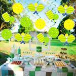 24Pcs Pickleball Hanging Swirls Pickleball Party Decoration Pickleball Theme Party Decorations Sport Party Ceiling Streamers for Pickleball Player Birthday Party Baby Shower Supplies