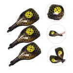 Toddmomy 10pcs Yellow Pickleball Paddle Foil Balloons Sports Themed Party Decorations for Birthday and Shower Supplies