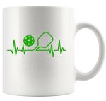 Panvola Pickleball Heartbeat Pickleball Gifts Sports Player Dad Mom Uncle Aunt Boyfriend Girlfriend Coach Gifts Coffee Mug Ceramic Cup Novelty Drinkware