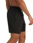 Pesfix Mens 7'' Lightweight Athletic Shorts Quick Dry Gym Workout Running Shorts with Zipper Pockets Black,X-Large