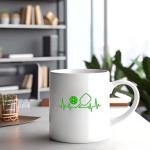 Panvola Pickleball Heartbeat Pickleball Gifts Sports Player Dad Mom Uncle Aunt Boyfriend Girlfriend Coach Gifts Coffee Mug Ceramic Cup Novelty Drinkware